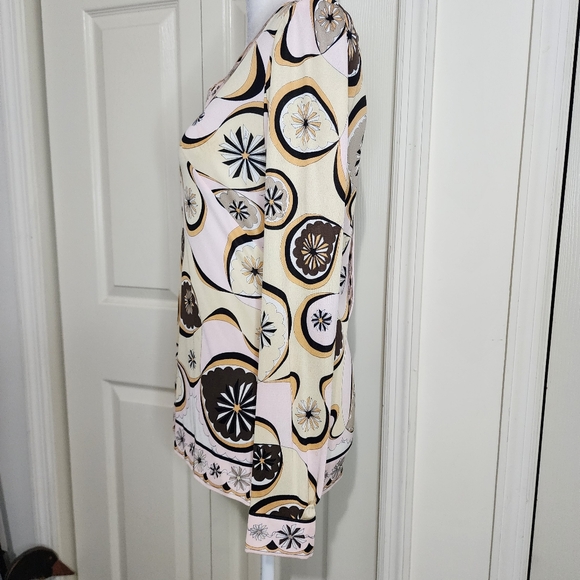Authentic Vintage EMILIO PUCCI Silk Blouse Sz 12 **Rare Print!!! - Picture 3 of 7